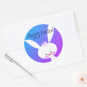 Cute teal bunny happy Easter stickers (Enveloppe)
