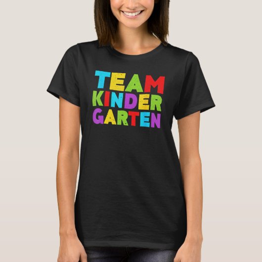 Cute Team Kindergarten Teacher Students  Back To S T-shirt (Voorkant)