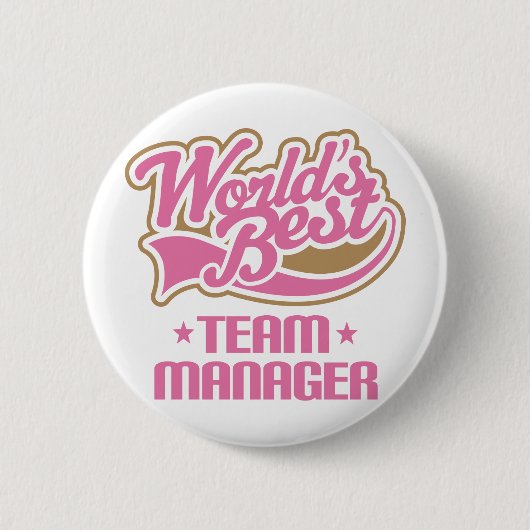 Cute Team Manager Cadeft Ronde Button 5,7 Cm (Voorkant)