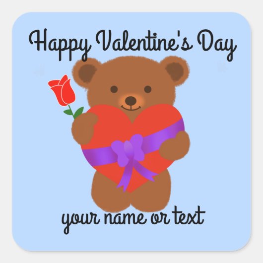 Cute Teddy Bear #1 Sticker (Voorkant)