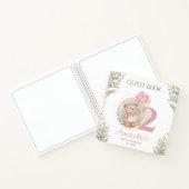 Cute Teddy Bear 2e Anniversaire Livre d'invité ros (Intérieur)