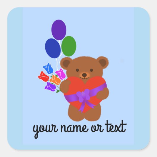 Cute Teddy Bear #3-2 Stickers (Voorkant)