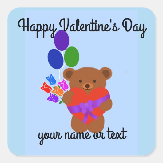 Cute Teddy Bear #3 Stickers (Voorkant)