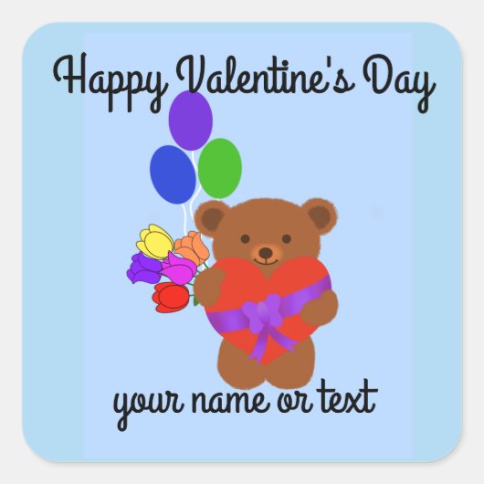 Cute Teddy Bear #4 Sticker (Voorkant)