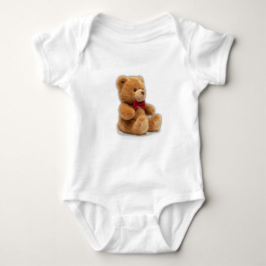 Cute Teddy Bear Art Double-Sided Graphic T-Shirt (Voorkant)