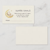 Cute Teddy Bear Baby shower Diaper Raffle Informatiekaartje (Voorkant / Achterkant)