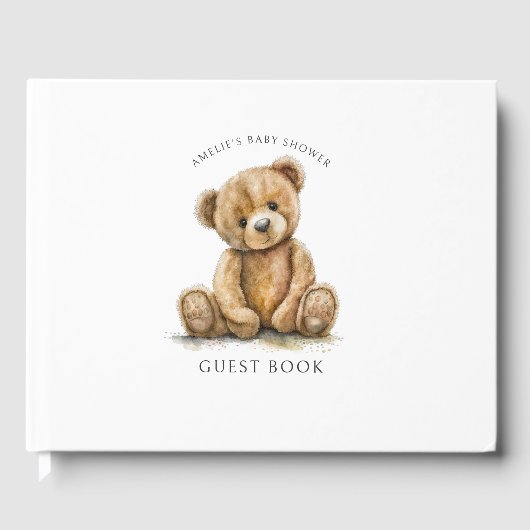 Cute Teddy Bear Baby shower Gastenboek (Voorkant)