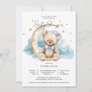 Cute Teddy Bear Baby shower Kaart