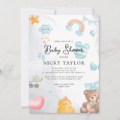 Cute Teddy Bear Baby shower Kaart (Voorkant)