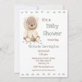 Cute Teddy Bear Baby shower Kaart (Voorkant)