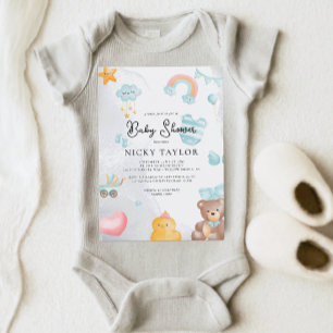 Cute Teddy Bear Baby shower Kaart