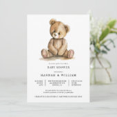 Cute Teddy Bear Baby Shower Kaart (Staand voorkant)