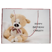 Cute Teddy Bear Birthday Groot Cadeauzakje (Achterkant)