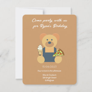 Cute Teddy Bear - Birthday Kaart