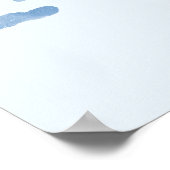 Cute Teddy Bear Blue Balloons Boy Name Poster (Hoek)