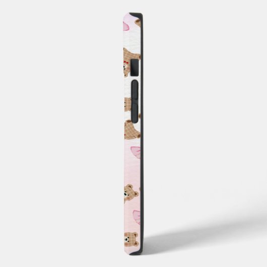 Cute Teddy bear & Bow iPhone 14 Case 🧸 (Achterkant / Links)