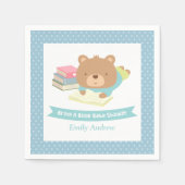 Cute Teddy Bear brengt een boek Baby shower mee Servetten (Voorkant)