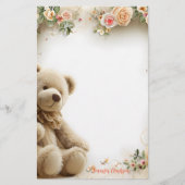 Cute Teddy Bear Briefpapier (Voorkant)