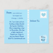 Cute Teddy Bear Brown Baby shower Invitation (Dos)