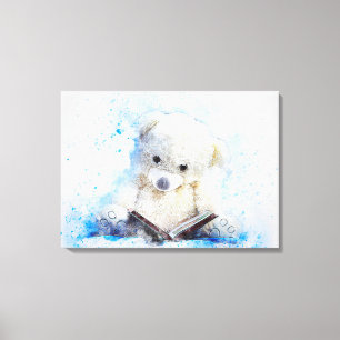 Cute Teddy Bear Canvas Afdruk