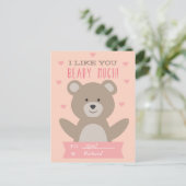 Cute Teddy Bear Classroom Valentine Carte postale (Debout devant)