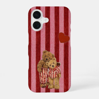 Cute Teddy Bear Couple iPhone Case  16 Hoesje