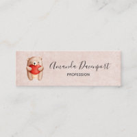Cute Teddy Bear die een rood hart draagt