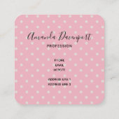 Cute Teddy Bear die een rood hart draagt Vierkante Visitekaartje (Achterkant)