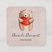 Cute Teddy Bear die een rood hart draagt