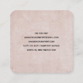 Cute Teddy Bear die een rood hart draagt Vierkante Visitekaartje (Achterkant)