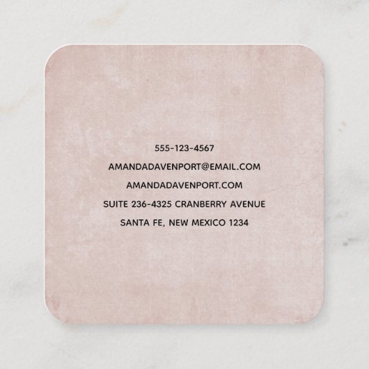 Cute Teddy Bear die een rood hart draagt Vierkante Visitekaartje (Achterkant)