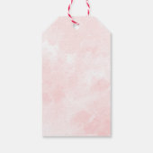 Cute Teddy Bear draagt een Rode Harthag Cadeaulabel (Achterkant)