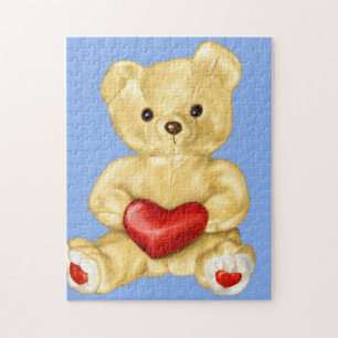Cute Teddy Bear Hypnotist in blauw Legpuzzel