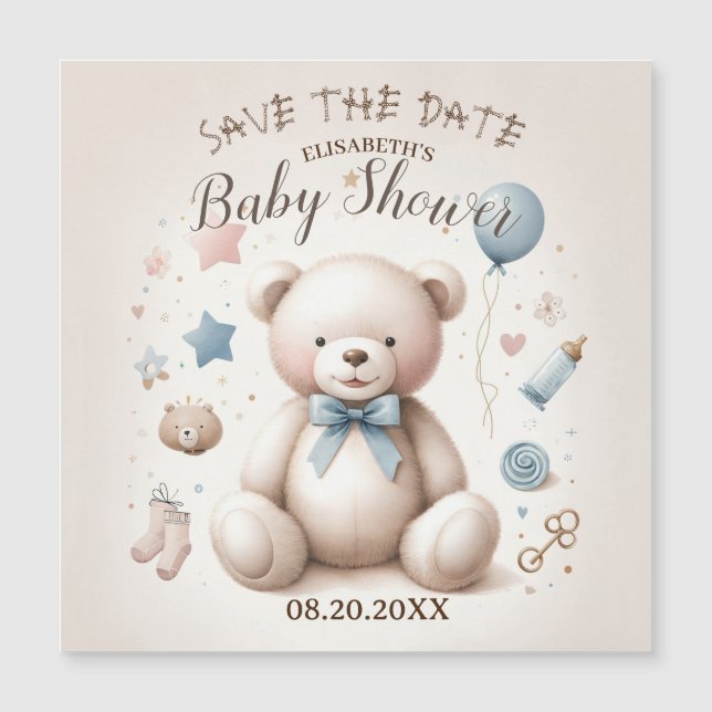 Cute Teddy Bear Invitation (Devant)