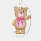 Cute Teddy Bear Keramisch Ornament (Links)