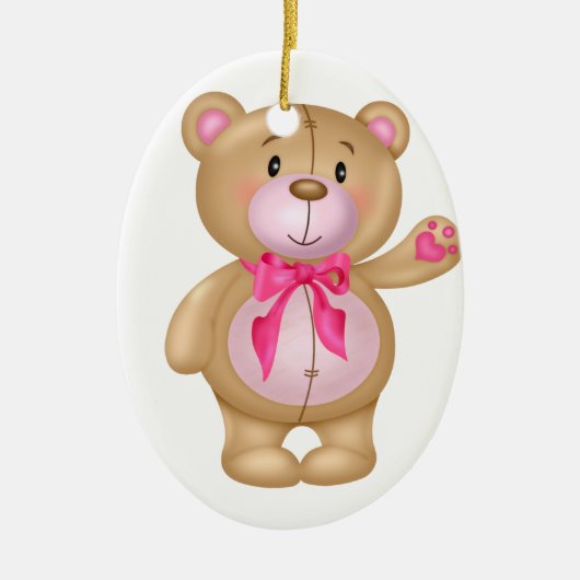 Cute Teddy Bear Keramisch Ornament (Voorkant)