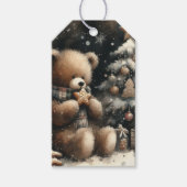 Cute Teddy Bear Kerstmis Cadeaulabel (Voorkant)