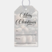 Cute Teddy Bear Kerstmis Cadeaulabel (Achterkant)