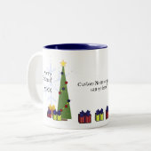 Cute Teddy Bear Kerstmis Mok (Voorkant links)