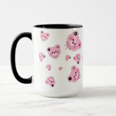 Cute Teddy Bear Mug – Pink & Black Coffee Cup (Gauche)