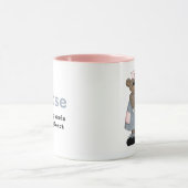 Cute Teddy Bear Nom personnalisé Mug cadeau pour N (Centre)