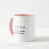 Cute Teddy Bear Nom personnalisé Mug cadeau pour N (Devant gauche)