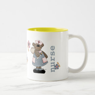 Cute Teddy Bear Nom personnalisé Mug for Nurse
