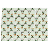 Cute Teddy Bear on a Cloud Green PJs Groot Cadeauzakje (Achterkant)