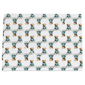 Cute Teddy Bear on a Fluffy Cloud Blue PJs Groot Cadeauzakje (Voorkant)