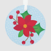 Cute Teddy Bear-Ornament met kerstklep Ornament (achterkant)