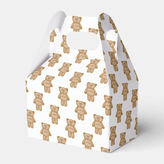 Cute Teddy Bear Pattern Bedankdoosjes (Voorkant Zijde)