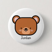 Cute Teddy Bear Personalized Ronde Button 5,7 Cm (Voorkant)