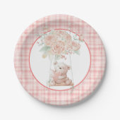 Cute Teddy Bear Pink Pset Paper Bord (Voorkant)