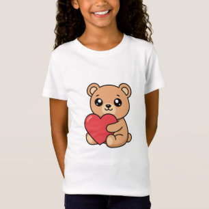 Cute Teddy Bear Portret T-Shirt Aesthetic Oversi